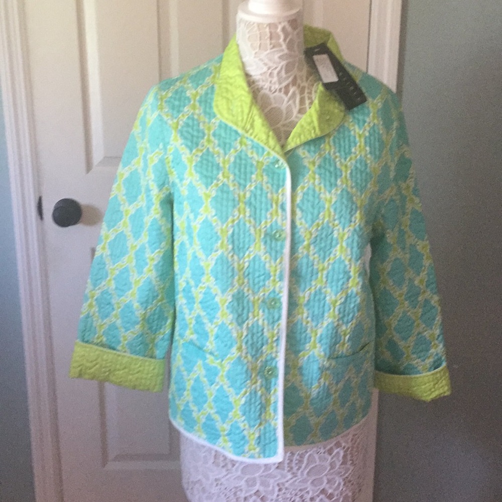 Nwt patty kim reversible cotton quilted jacket
